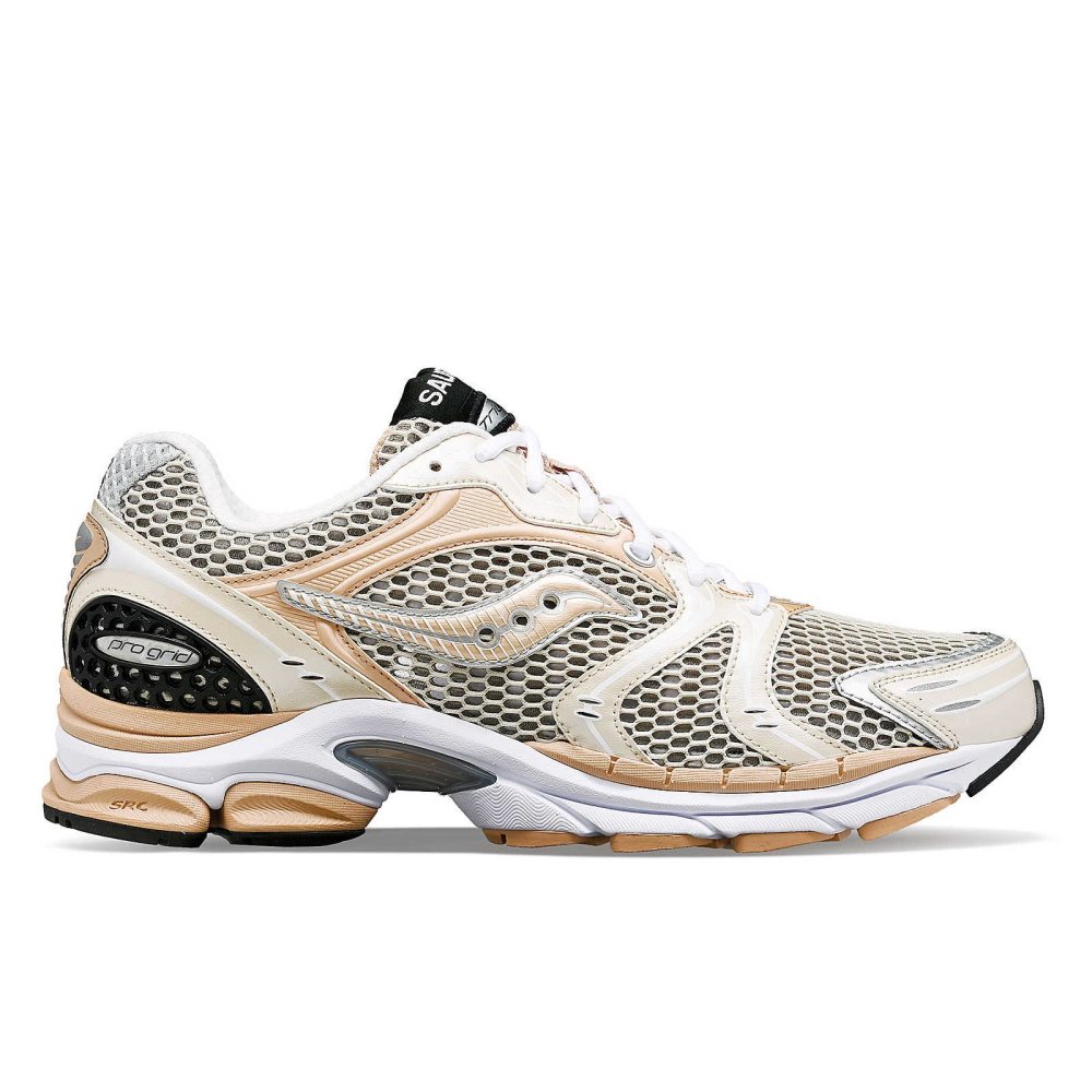 Saucony ProGrid Triumph 4 Blanche Marron | 25638-LWSG