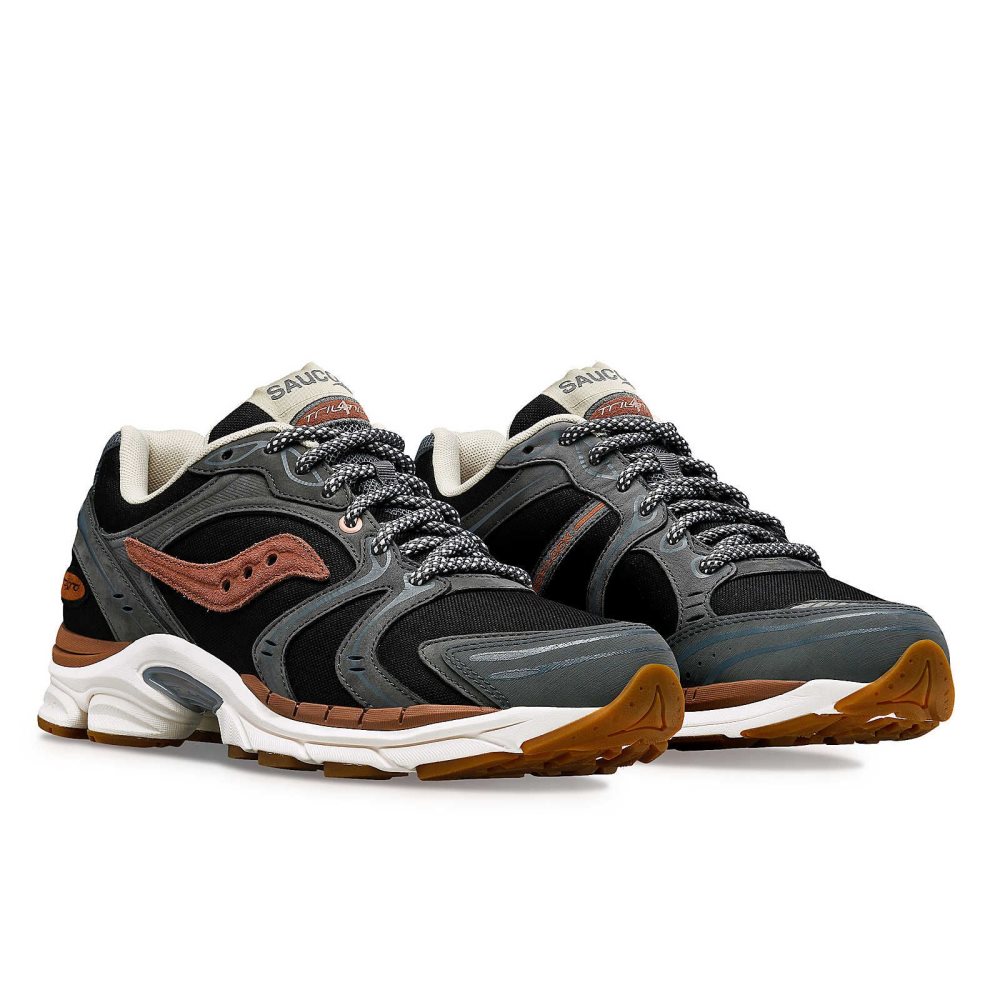 Saucony ProGrid Triumph 4 Secure Grise Marron | 15739-RGNQ