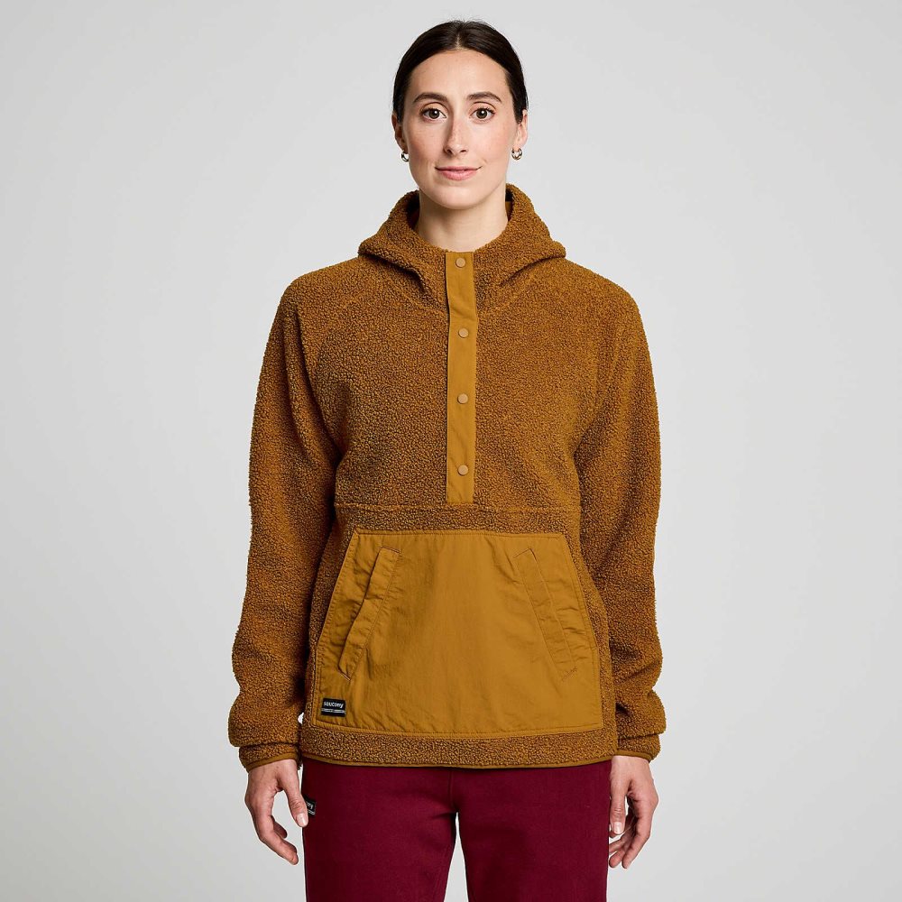 Saucony Recovery Sherpa Pullover Marron | 43186-EUOZ