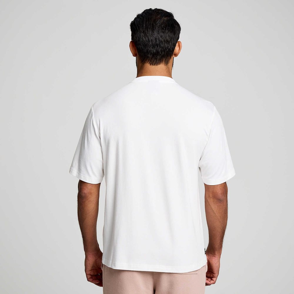 Saucony Recovery Short Sleeve Blanche | 75169-ZWXY