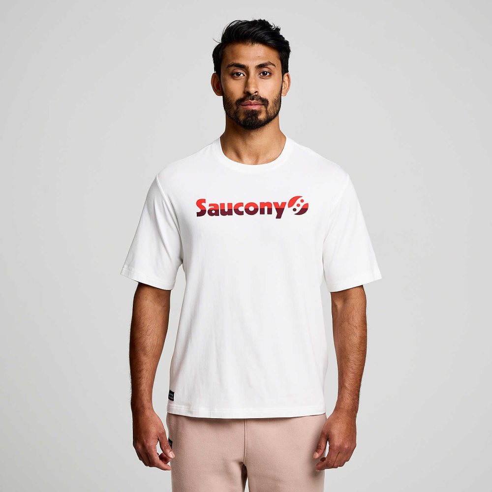 Saucony Recovery Short Sleeve Blanche | 92601-OVKB