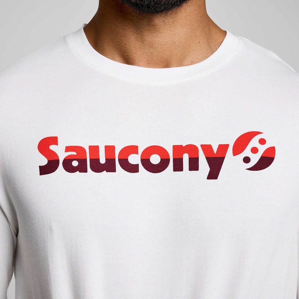 Saucony Recovery Short Sleeve Blanche | 92601-OVKB