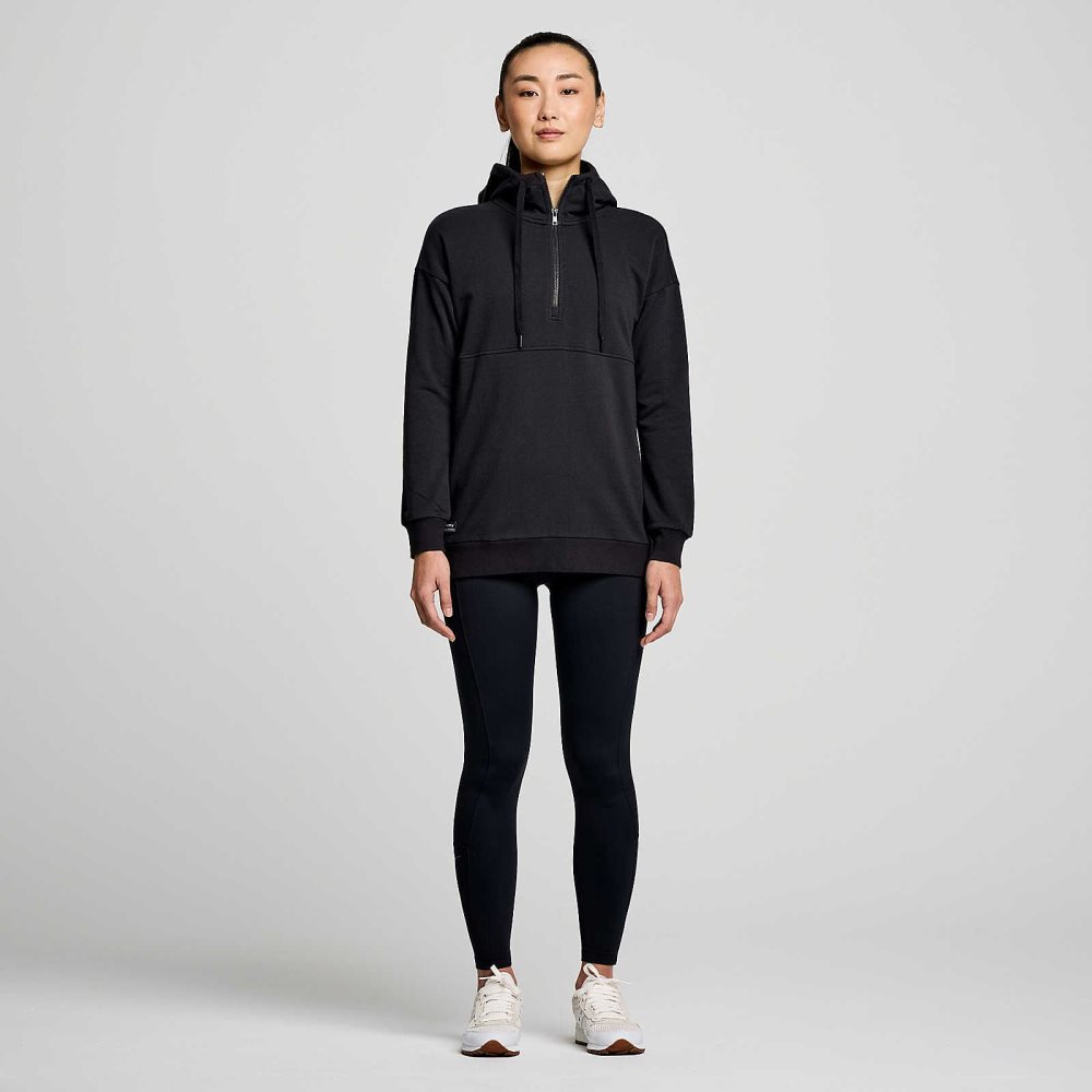 Saucony Recovery Zip Tunic Noir | 17652-CZIL