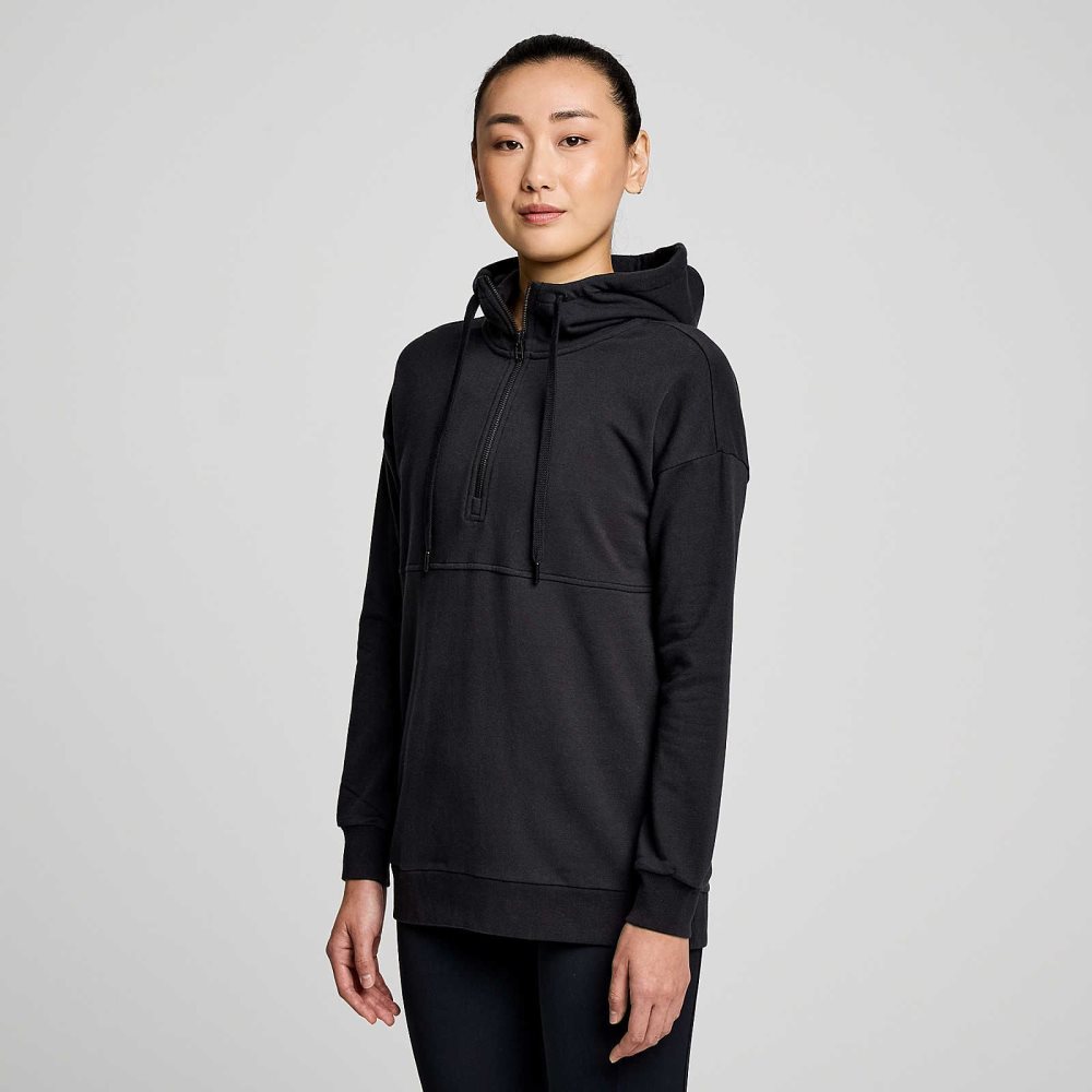 Saucony Recovery Zip Tunic Noir | 17652-CZIL