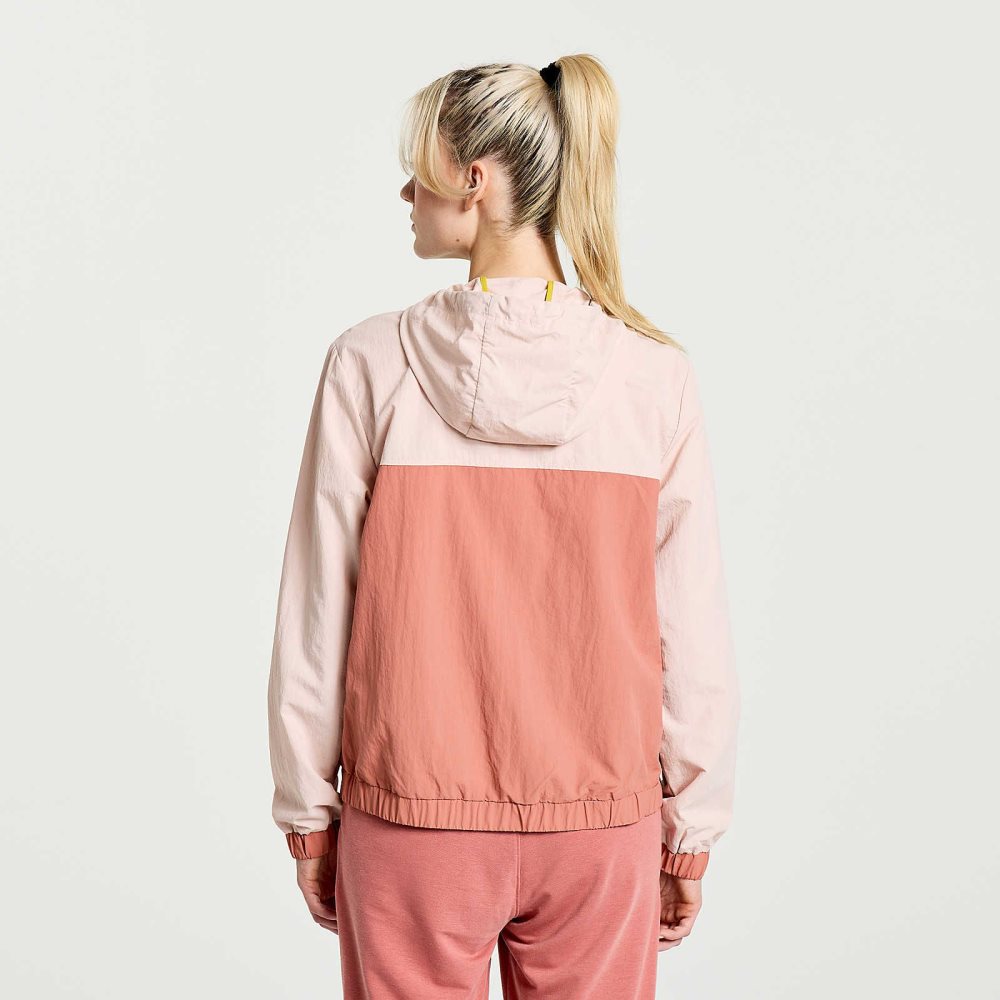 Saucony Rested Anorak Rose | 56917-LEDQ