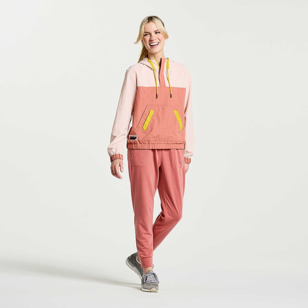 Saucony Rested Anorak Rose | 56917-LEDQ