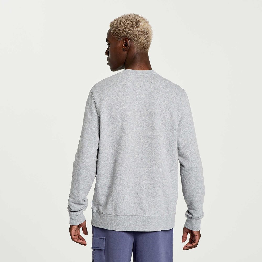 Saucony Rested Crewneck Grise Clair | 12759-HMKV