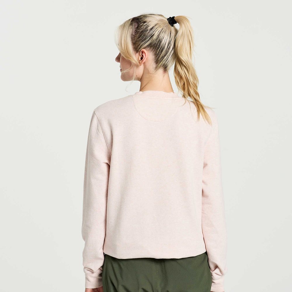 Saucony Rested Crewneck Rose | 83074-INFE