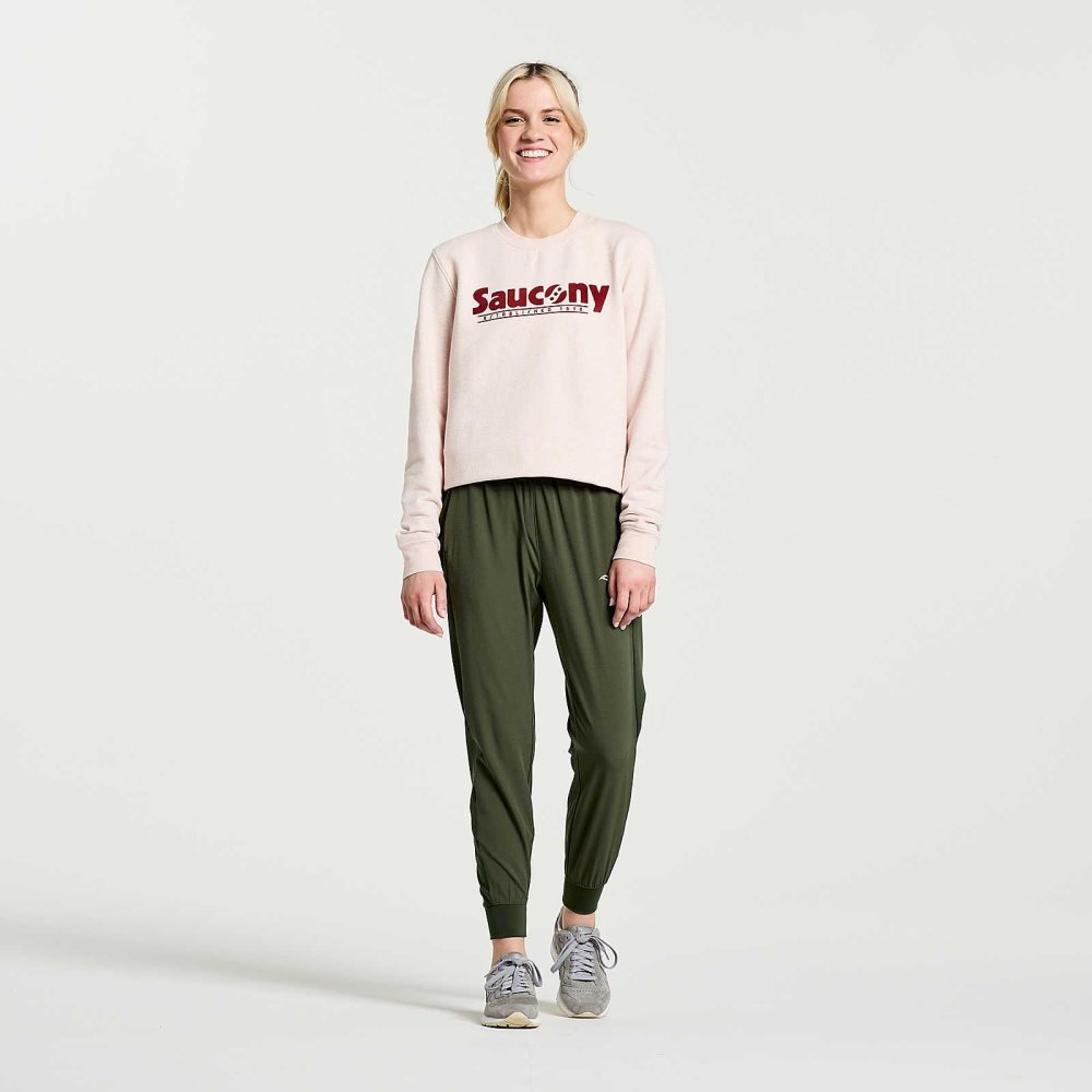 Saucony Rested Crewneck Rose | 83074-INFE