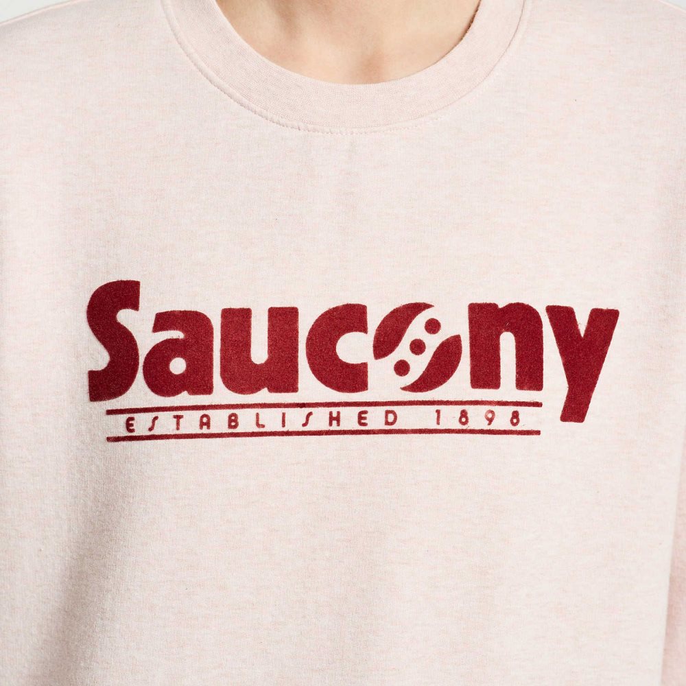 Saucony Rested Crewneck Rose | 83074-INFE