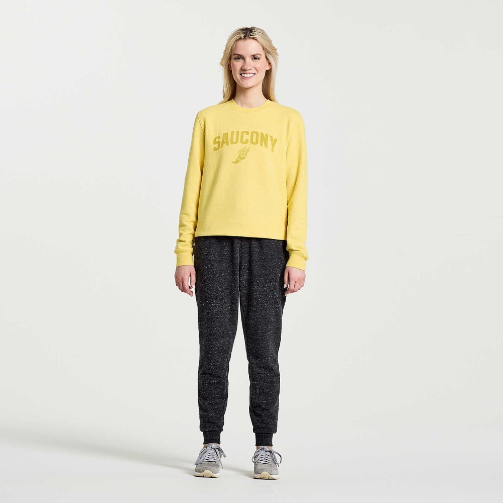 Saucony Rested Crewneck Sulphur Heather Graphic | 59310-DFEZ