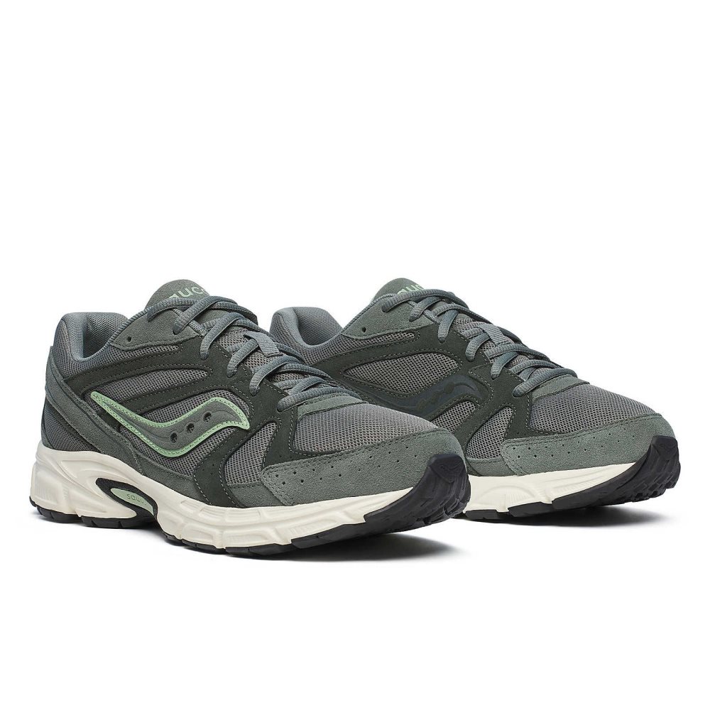 Saucony Ride Millennium Suede Vert Olive Blanche | 93175-LWTR