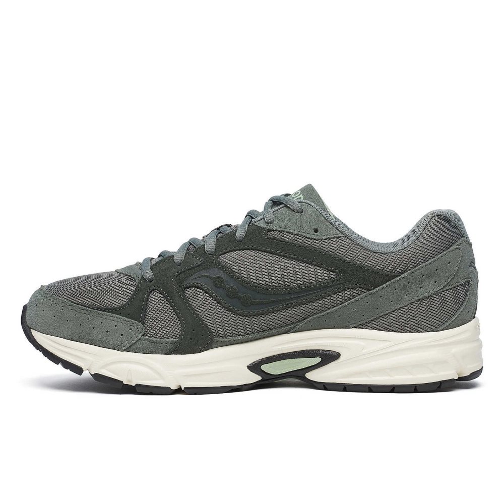 Saucony Ride Millennium Suede Vert Olive Blanche | 93175-LWTR