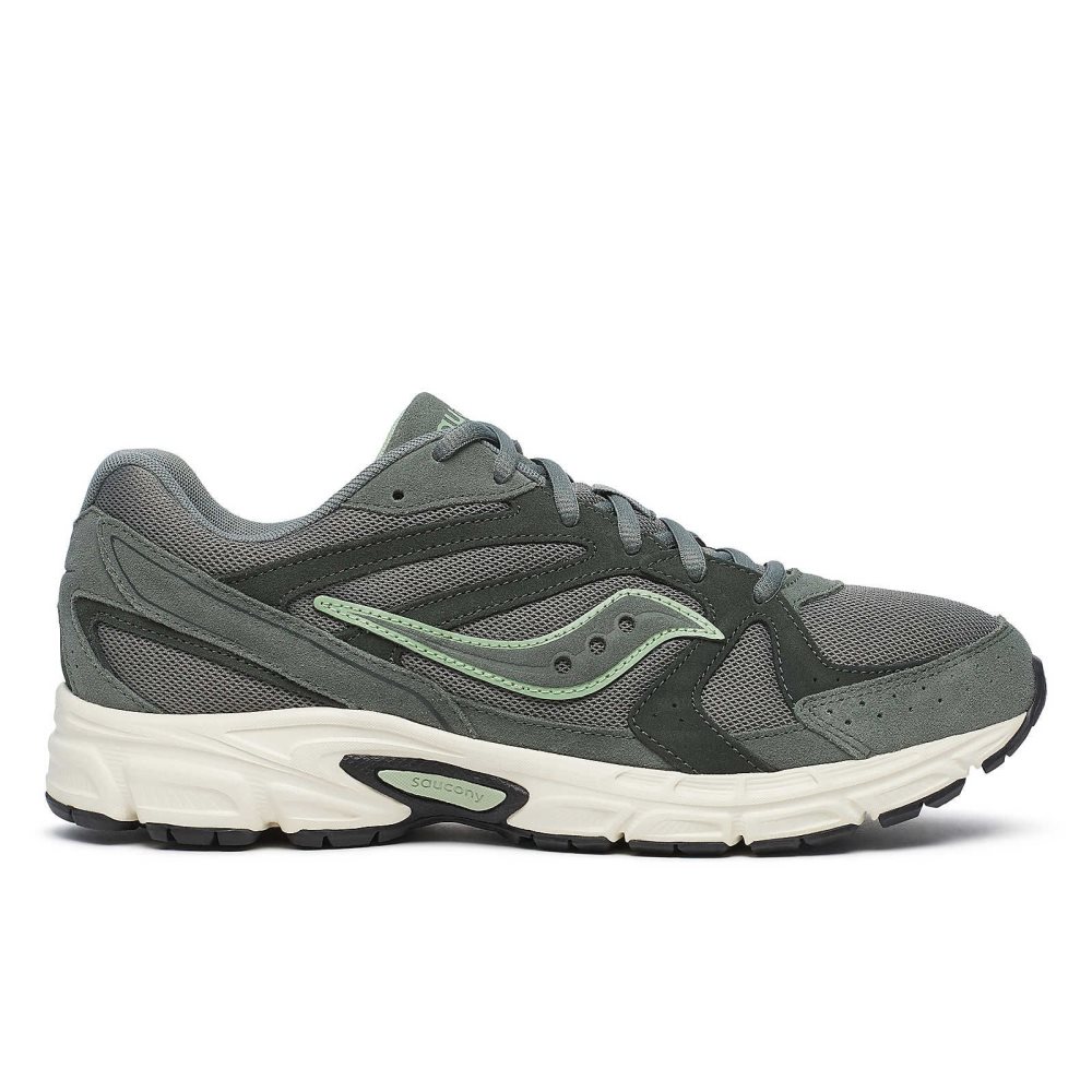 Saucony Ride Millennium Suede Vert Olive Blanche | 93175-LWTR