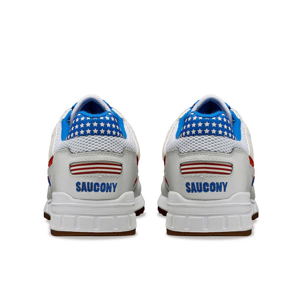 Saucony Shadow 5000 Fireworks Blanche Rouge | 78102-RZJQ