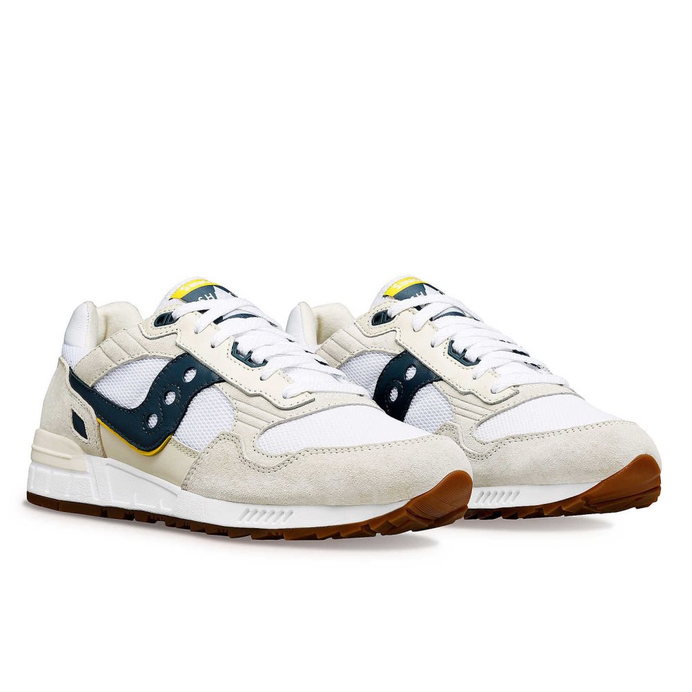 Saucony Shadow 5000 Premium Ivy Prep Blanche Bleu Marine | 20316-LKBX