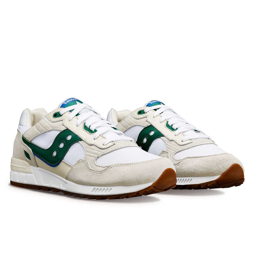 Saucony Shadow 5000 Premium Ivy Prep Blanche Vert | 86740-BHSQ