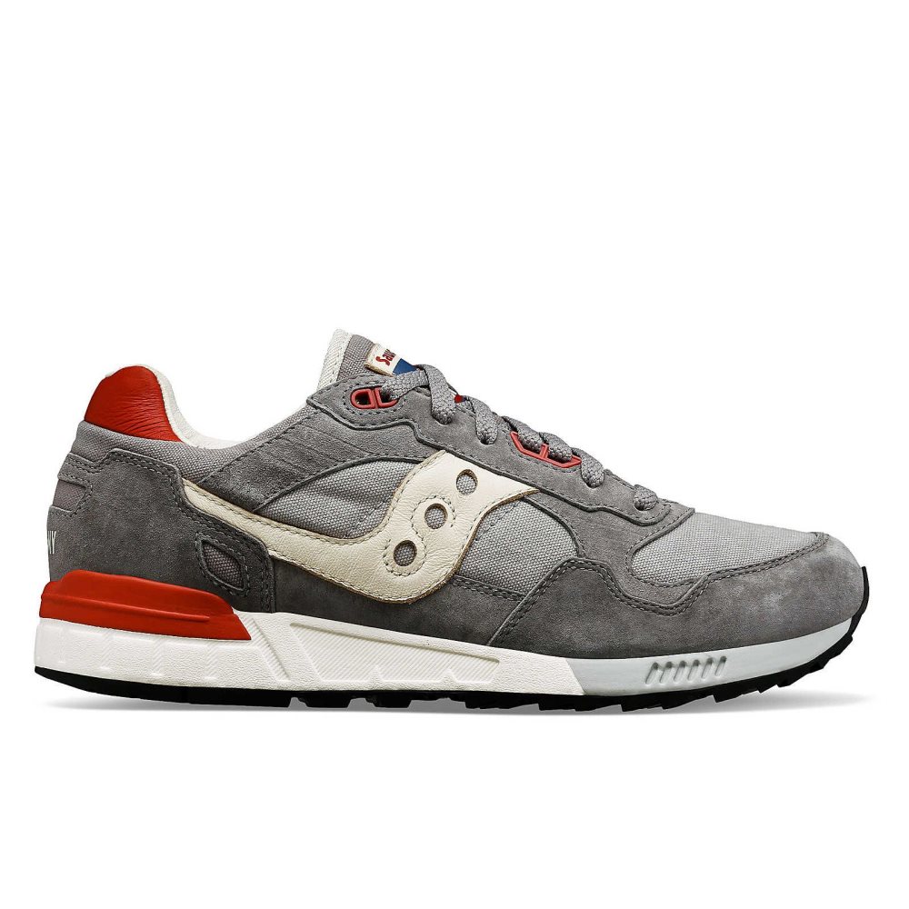 Saucony Shadow 5000 Stonewash Grise Rouge | 83465-UTMJ