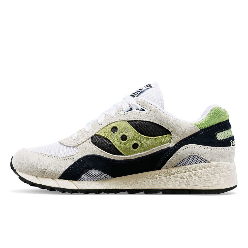 Saucony Shadow 6000 Blanche Vert | 61594-SVUE