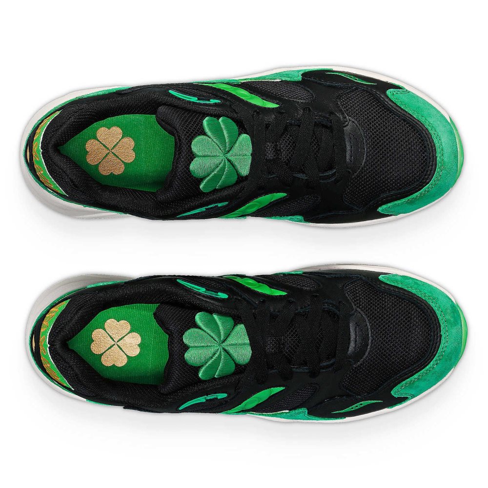 Saucony Shamrock Grid Shadow 2 Noir Vert | 02583-UITM