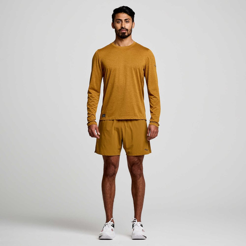 Saucony Stopwatch Long Sleeve Marron | 95627-WNEI