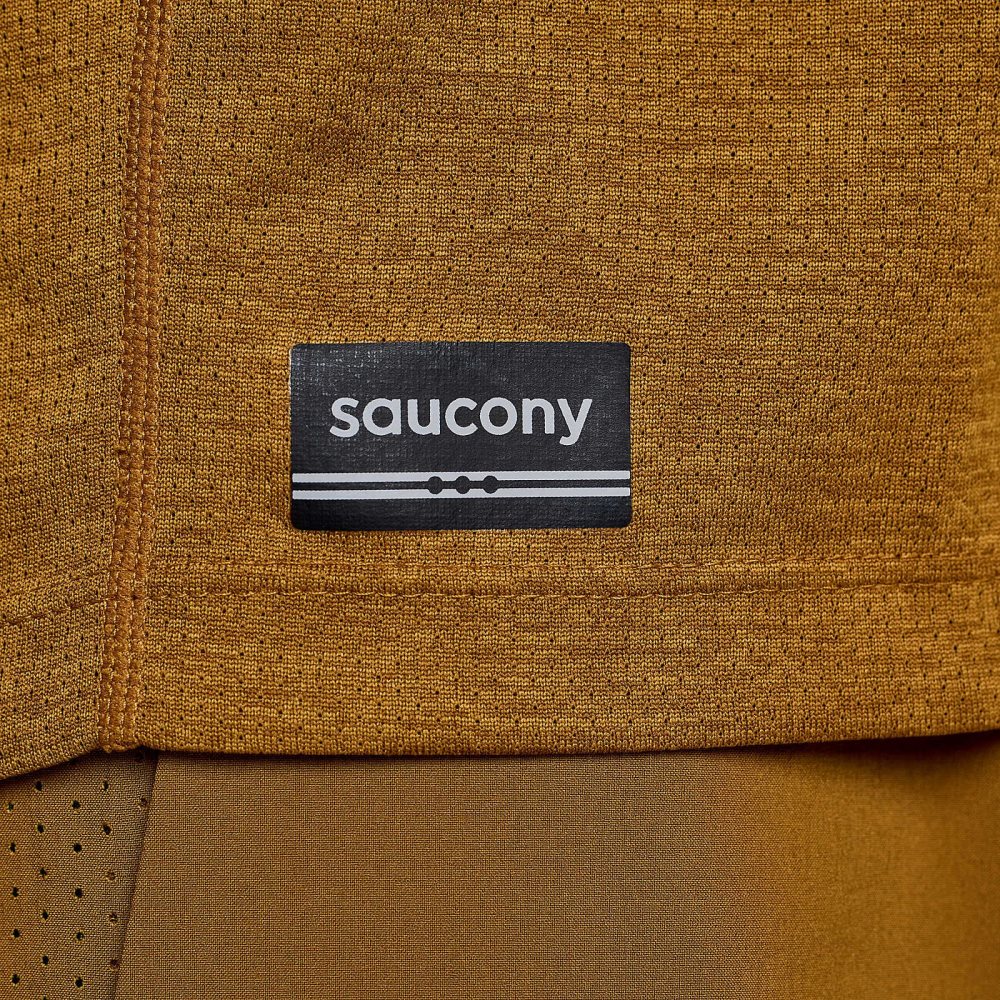 Saucony Stopwatch Long Sleeve Marron | 95627-WNEI