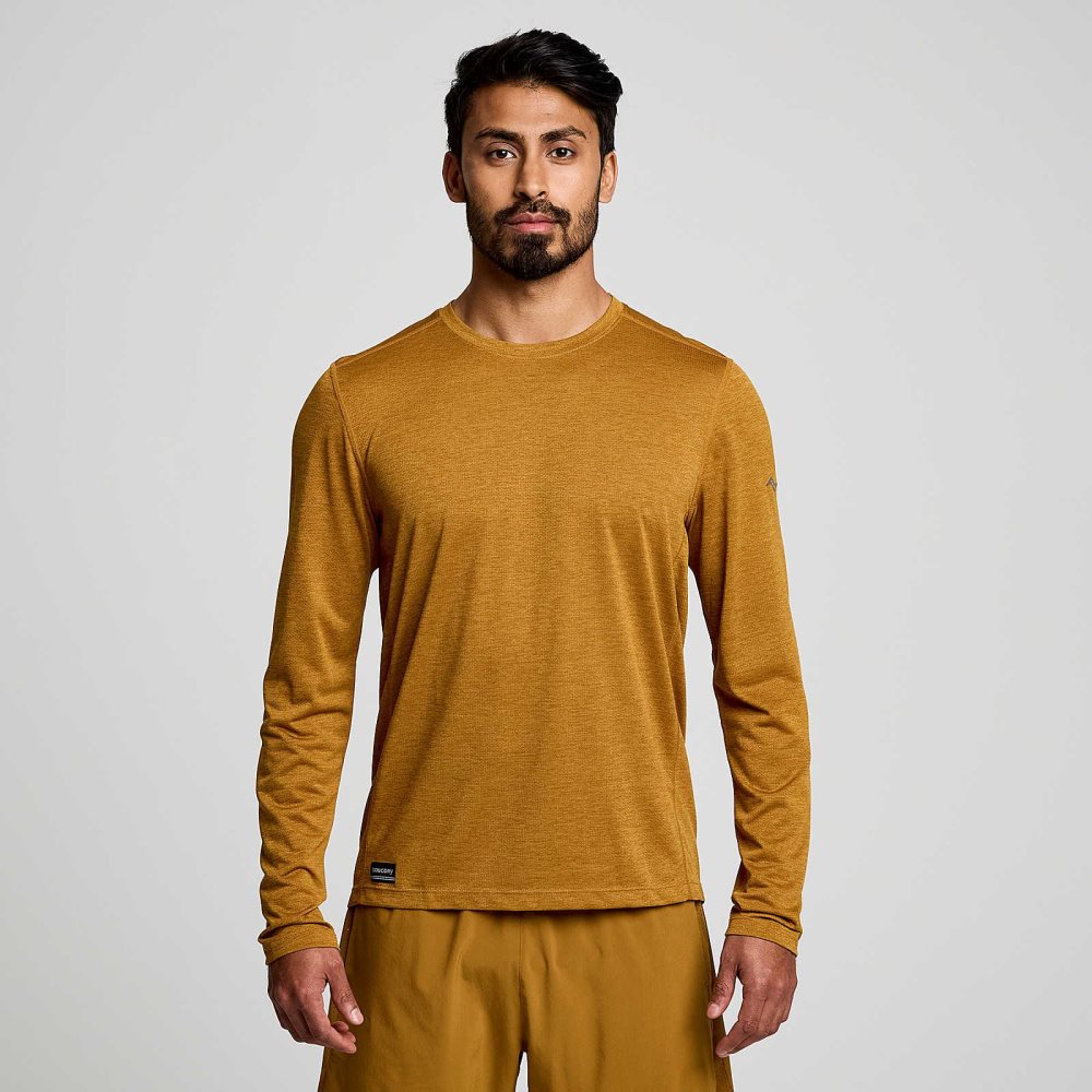 Saucony Stopwatch Long Sleeve Marron | 95627-WNEI