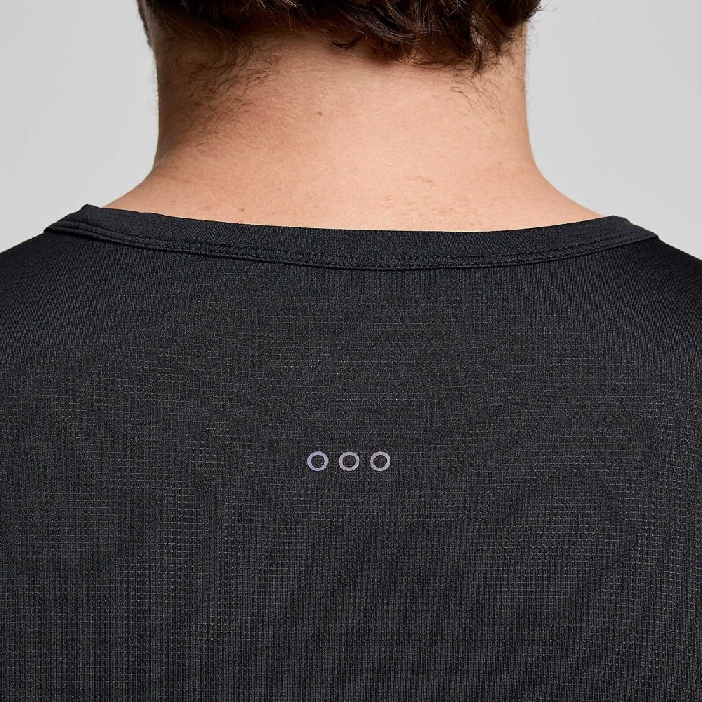 Saucony Stopwatch Long Sleeve Noir | 35276-ARKM