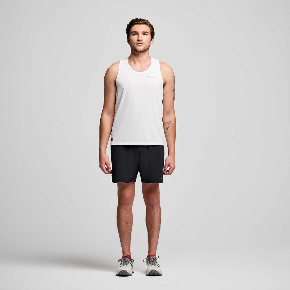 Saucony Stopwatch Singlet Blanche | 92430-CHNU