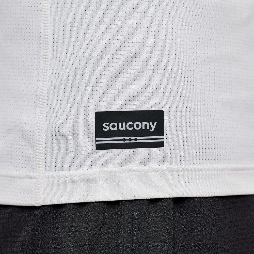 Saucony Stopwatch Singlet Blanche | 92430-CHNU