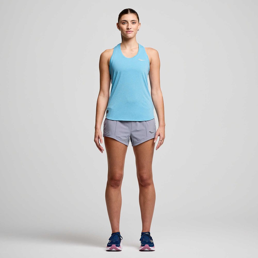 Saucony Stopwatch Singlet Turquoise | 43106-NIKX