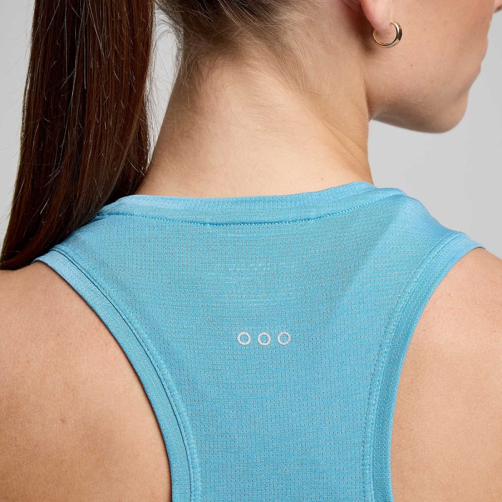 Saucony Stopwatch Singlet Turquoise | 43106-NIKX