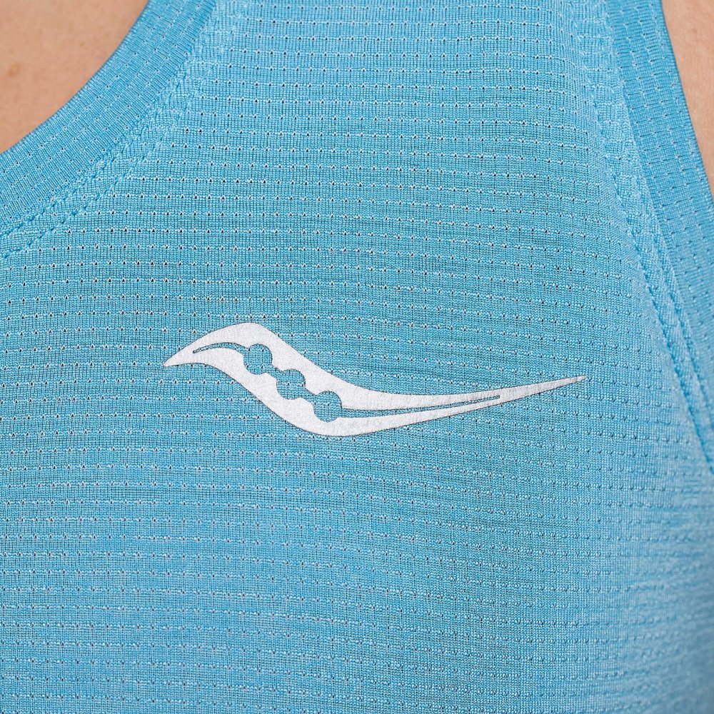 Saucony Stopwatch Singlet Turquoise | 43106-NIKX