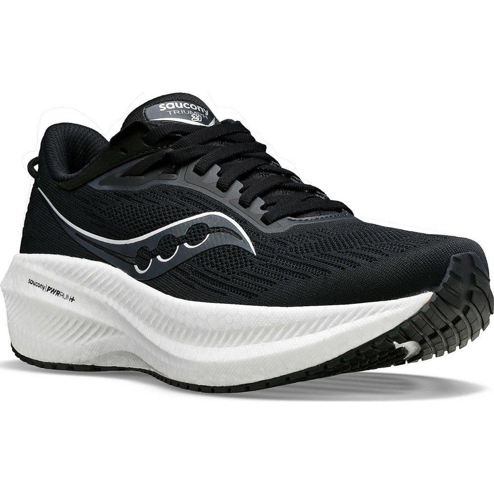 Saucony Triumph 21 Wide Noir Blanche | 97568-IMPS