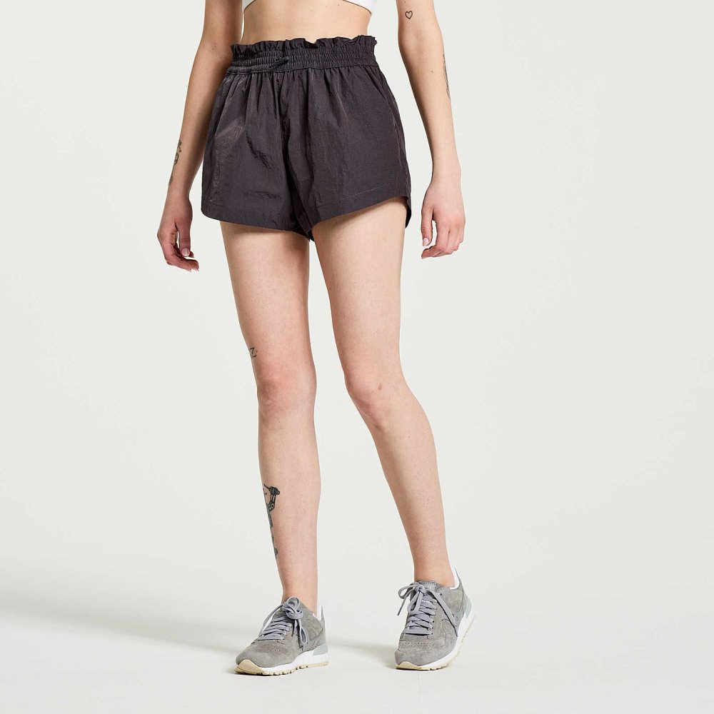 Saucony Unwind Short Noir | 03869-JNQM