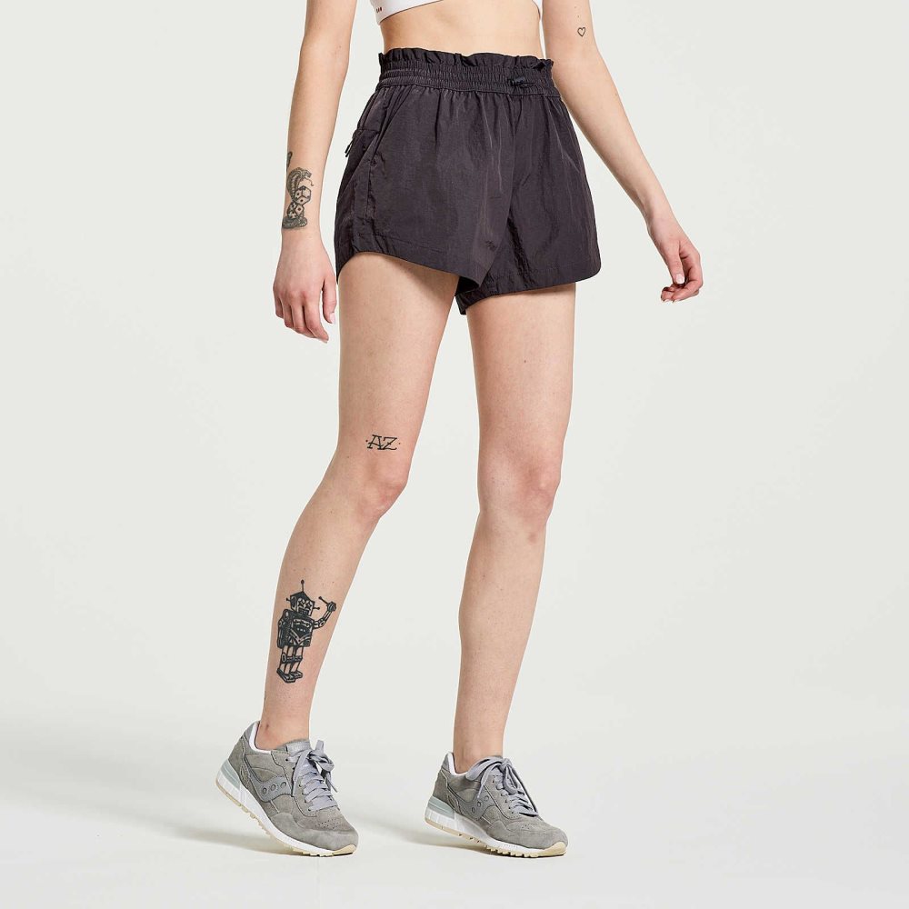 Saucony Unwind Short Noir | 03869-JNQM